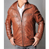 Max Original Leather Pánska kožená bunda 8051 - Brown - 3XL