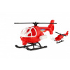 Teddies Vrtulník/helikoptéra plast červený 11x13x25cm