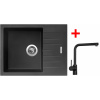 Sinks PERFECTO 650 Pureblack + Elka čierna matná