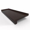 Vonkajšie parapet hliník ohýbaný 240 mm, tl. 1,4 mm, nos 40 mm, Hnedý RAL 8019