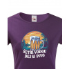 Dámské tričko Šetři vodu, dej si pivo, Barva Fialová, Velikost S Bezvatriko.cz 204