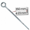 Kotva pre lešenie s okom 35 cm, priemer 23 mm, skrutka s okom na upevnenie