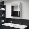 vidaXL LED kúpeľňová zrkadlová skrinka 50x13x70 cm - Biela - 69711-24513