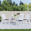 vidaXL Podložky na záhradné stoličky 4 ks čierne kocky 50x50x3cm látka - Viacfarebný - 72121-26861