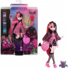 Mattel Monster High Bábika Draculaura s ružovými a čiernymi vlasmi a netopierom