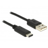 DeLOCK - USB kabel - USB-C (M) do USB (M) - USB 2.0 - 1 m - černá 83600