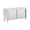 Pracovná skrinka z ušľachtilej ocele s priechodkou - ECO - 160 x 60 cm - 500 kg - Royal Catering RCSSCB-160X60-H