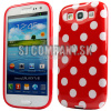 Silikónový obal Samsung Galaxy S III – Polka – červená