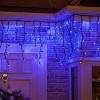 HIBRIGHT PROFI LED svetelný záves - GIRLANDA s trblietavým FLASH efektom, 8m, 200xLED, IP44, modrá+studená biela