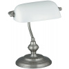 Rabalux Bank stolová lampa 1x60 W biela-chróm 4037