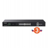 Tenda TEG1120P-16-250W PoE+ Gigabit switch 16x 1Gb/s PoE+ 802.3af/at + 2x SFP + 2x RJ45, 230W, Rack (75011996)