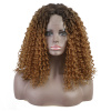 Svetlohnedá kučeravá parochňa Astrid so sieťkou (lace front)