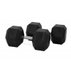 TRINFIT Jednoruční činka pogumovaná HEXA 45 kg