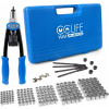 Nitovačka M5-M12 CCLIFE + 150 nitovacích matíc z ocele.