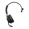 jabra Jabra Evolve2 65, UC Mono Slúchadlá s mikrofónom Bezdrôtový Pres hlavu Kancelária / call centrum USB Typ-A Bluetooth Čierna (26599-889-999)