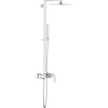 GROHE Euphoria Cube nástenný sprchový systém s pákovou batériou, horná sprcha 1jet 230 x 230 mm, tyčová ručná sprcha 1jet, chróm, 23147001