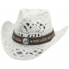BULLHIDE HATS Young Love – westernový klobúk z Toyo Straw, biely Veľkosť: L-XL
