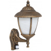 Nástenná lampa Rabalux - Vonkajšie nástenné svietidlo so senzorom 1xE27/60W/230V IP43 Zlatá (91841)