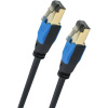 Oehlbach D1C19352 RJ45 sieťové káble, prepojovacie káble CAT 8.1 1.00 m čierna 1 ks; D1C19352