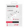 Cestovná nabíjačka Swissten USB-C (25W) - 22060300 - biela