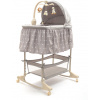 New Baby Multifunkční kolébka hvězdičky šedá