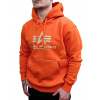 Alpha Industries Basic Hoody pánska mikina Boost Orange Veľkosť: L, Farba: oranžová
