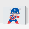 Vymalujsisam.sk Maľovanie podľa čísiel - Avengers, Captain America Veľkosť: 30x40cm, Rám: Bez rámu, iba zrolované plátno