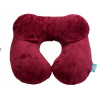 Cestovný vankúš Perfectlife velúrový červený