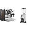 Rocket Espresso Appartamento, black/copper + Eureka Atom Specialty 75, white