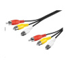 PremiumCord Kabel 3x CINCH-3x CINCH M/M 2m kjackcmm3-2