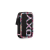 oxybag školský peračník Double STYLE black Flowers