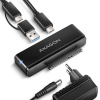 AXAGON ADSA-FPX USB-C 10Gbps - SATA 6G 2.5 - 3.5 SSD - HDD FAST PORT X adaptér vr. AC napájače