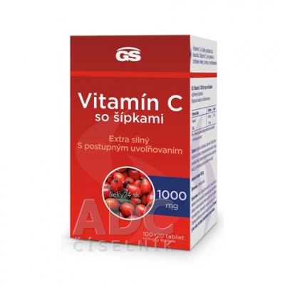 GS Vitamín C 1000 mg so šípkami inov.2023 120 ks