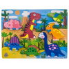 TULIMI Drevené zábavné puzzle vkladacie 35 x 22,5 cm Dinosaury