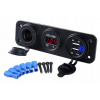 ZÁSUVKA ZAPAĽOVAČA 12V USB 2.1A VOLTMETER