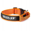 Julius K9 Color&Gray obojok s rukoväťou 50 mm - obojok pre psa, s rukoväťou a bezpečnostným zámkom - oranžový