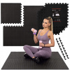 Podložka na cvičenie Springos 60 cm x 60 cm čierna