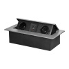 Výklopný blok zapuštěný ORNO OR-GM-9034/G, 2x 230V, 1x USB-A, 1x USB-C, stříbrná