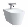 Laufen Kartell - Závesný bidet, 545 mm x 370 mm biela – s 1 otvorom na batériu uprostred, bez bočných otvorov na prívod vody vľavo a vpravo H8303310003021