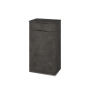 Dreja Nízka skrinka s košom na bielizeň DOS SNDKZ 50 - D16 Tmavý betón / Úchytka T07 / D16 Tmavý betón