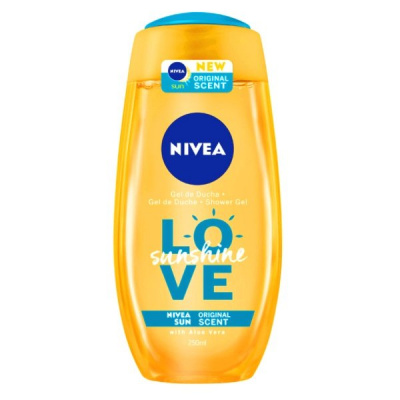 NIVEA Sun Sunshine Love, Osviežujúci sprchový gél s aloe vera 250 ml, Sunshine Love
