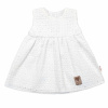 Baby Nellys Ľahké Handmade šatičky Madeira, biele, veľ. 86