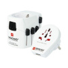 SKROSS cestovní adaptér PRO World & USB, 6,3A max., uzemněný, vč. univerzální USB nabíječky, pro celý svět PA41