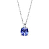 Náhrdelník z bieleho zlata s tanzanitom a diamantom KLENOTA N0653752