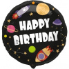 Foliový balónik vesmír Happy Birthday 45 cm Folat