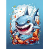 CUKROVÁ TLAČ jedlý obrázok na tortu Cukrová hmota Ryby Rybár Žralok Shark #3
