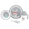 INTERBABY | Jedálenský set INDIÁN +6M - sivý
