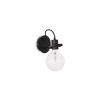 Nástenné svietidlo Ideal lux 119502 RADIO AP1 NERO 1xE27 60W 3000K