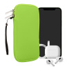 kwmobile Universal telefon Pouch Size XXL - 7 - Neoprene smartphone Pouch with Zip - Water-Repellent Mobile Pouzdro na telefon - Sleeve in Neon zelená