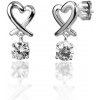 Jemné stříbrné náušničky Srdce - JJJE0387
